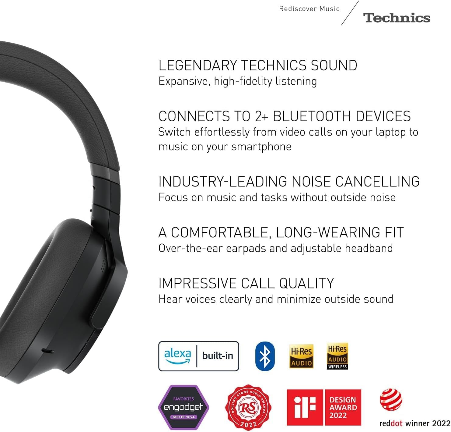 Amazon.com: Technics - Wireless Noise Cancelling Over-Ear